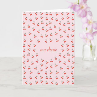 Folded greeting card Ma Cherie カード