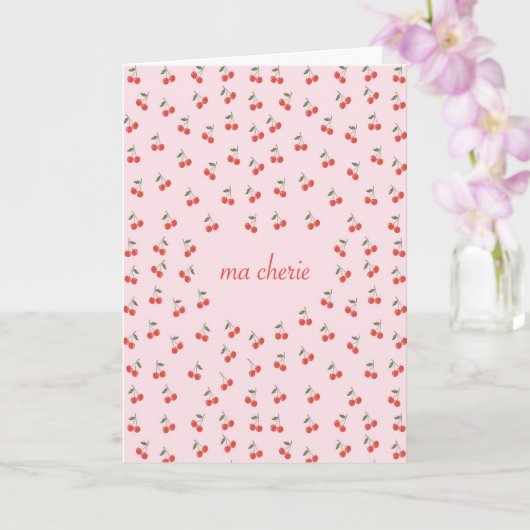 Folded greeting card Ma Cherie カード (蘭)