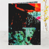 Folded Greeting Card Recycled plastic photo print カード (黄色い花)