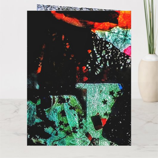 Folded Greeting Card Recycled plastic photo print カード (裏面)