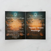 Folded Greeting Card “Spooky Night Halloween Inv カード (内部)