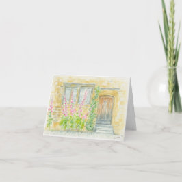 Folded greeting card with original artwork カード