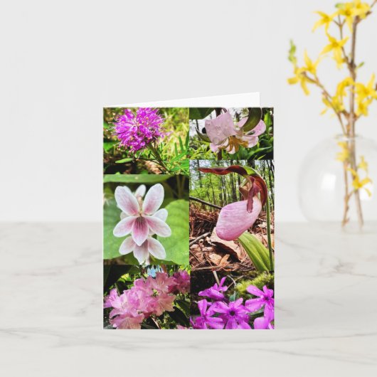 Folded greeting card with wildflowers カード (黄色い花)