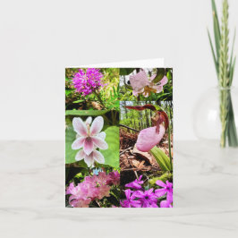 Folded greeting card with wildflowers カード