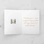 Folded Holiday Card-Blue & Gold Xmas Elegance Card シーズンカード (内部)
