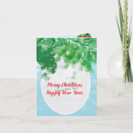 Folded Holiday Card : Christmas & New Years . シーズンカード