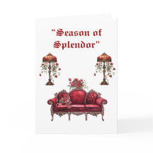 Folded Holiday Card-Elegant Victorian Christmas 