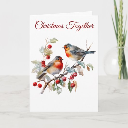 Folded Holiday Card-Elegant Victorian Christmas シーズンカード (正面)