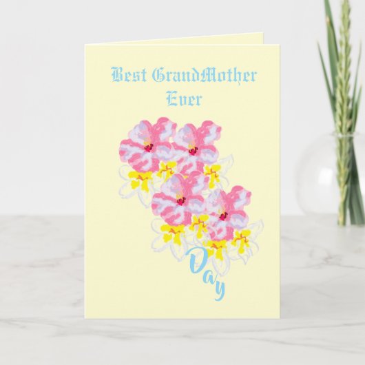 Folded Holiday Card  : Happy Grandmother's Day シーズンカード (正面)