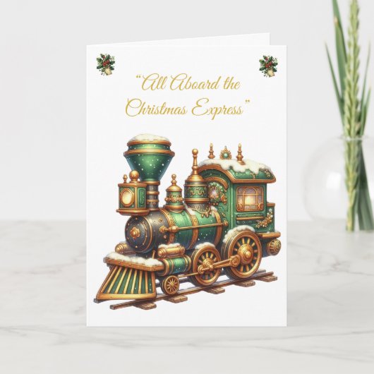 Folded Holiday Card-Victorian Christmas Splendor シーズンカード (正面)