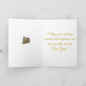 Folded Holiday Card-Victorian Christmas Splendor シーズンカード (内部)