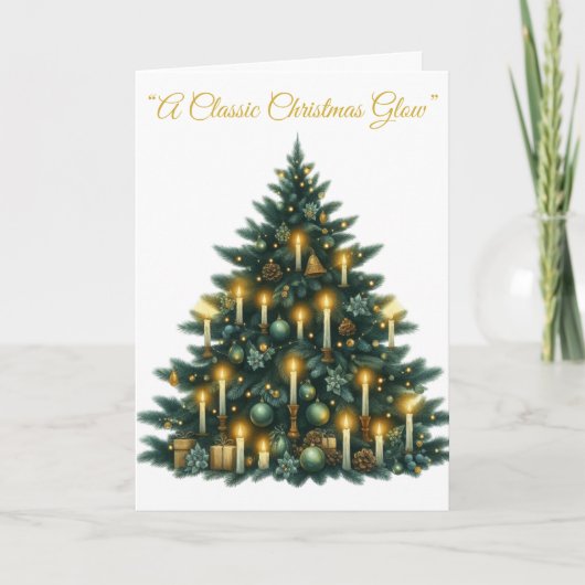 Folded Holiday Card-Victorian Xmas Splendor シーズンカード (正面)