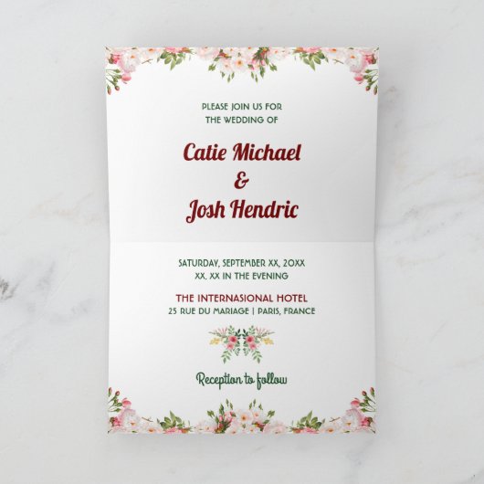 Folded Invitation 招待状 (内部)