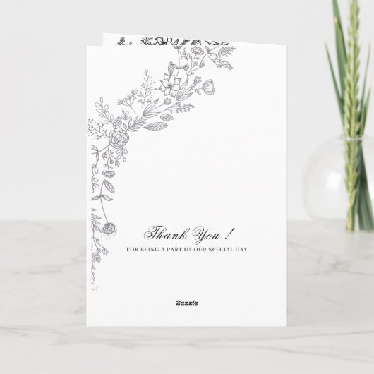 Folded Invitation "We are getting Married" Set カード (裏面)