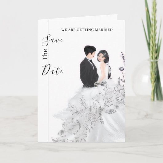 Folded Invitation "We are getting Married" Set カード (正面)
