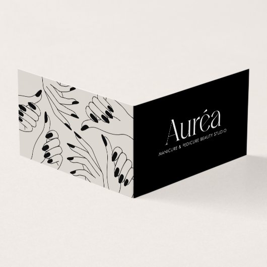 Folded Loyalty Beauty Salon Business Card 名刺 (外部)