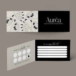Folded Loyalty Beauty Salon Business Card 名刺