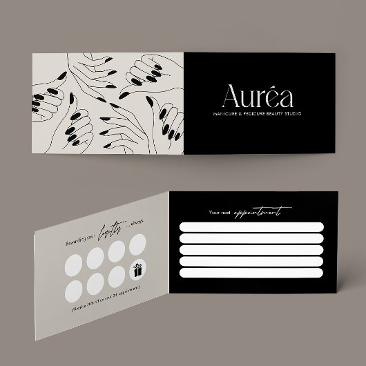 Folded Loyalty Beauty Salon Business Card 名刺