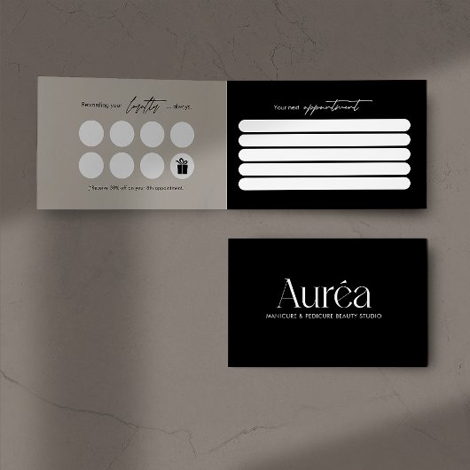 Folded Loyalty Beauty Salon Business Card 名刺