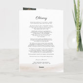 Folded Memorial Program with Photo Cover カード (裏面)