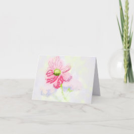 Folded Note Card : October Birth Flower Cosmo . ノートカード