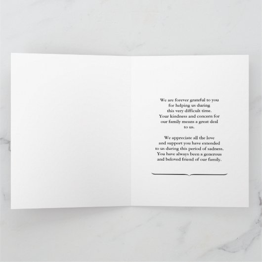 Folded Thank You Card サンキューカード (内部)