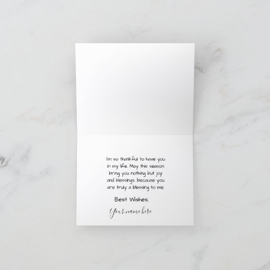 Folded Thank You Card サンキューカード (内部)