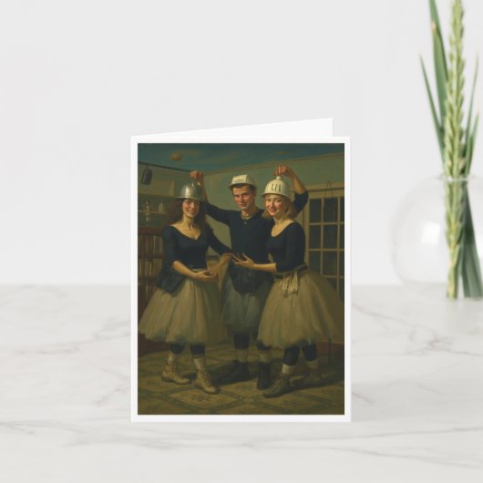 Folded Thank You Card Construction Ballet サンキューカード (正面)