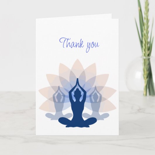 Folded Thank You Yoga Classes Instructor  Card サンキューカード (正面)