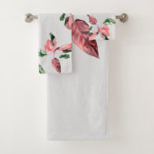 FOLHAGEM ROSA E VERDE バスタオルセット (インサイチュ)