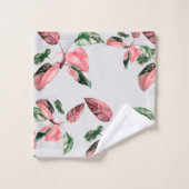 FOLHAGEM ROSA E VERDE バスタオルセット (ウォッシュタオル)