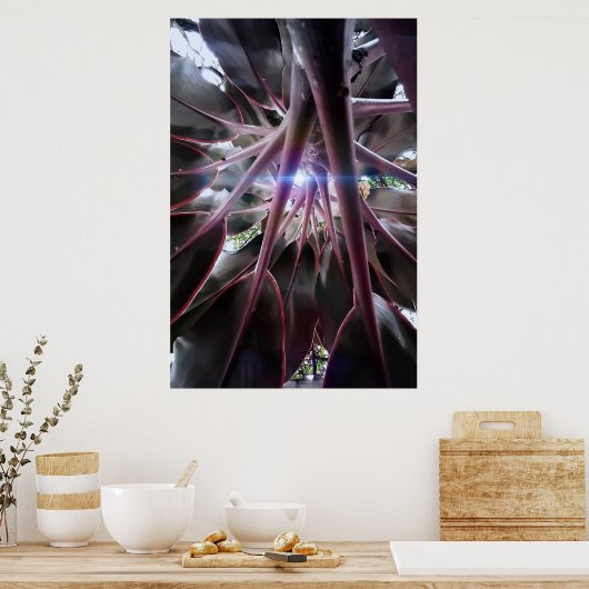 folhas roxas ポスター (キッチン)