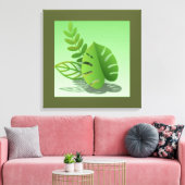 Folhas Verdes キャンバスプリント (インサイチュ (リビング))