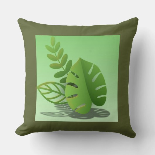 Folhas Verdes クッション (正面)