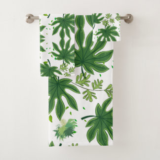 Folhas Verdes バスタオルセット