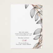 Foliageジオメトリックフレームジュエリーディスプレイカード (裏面)