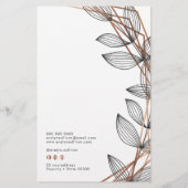 Foliage幾何学型枠価格リストフライヤー チラシ (裏面)