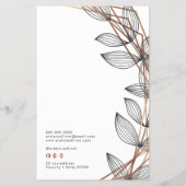 Foliage幾何学型枠価格リストフライヤー チラシ (裏面)