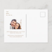 Foliage コンテンポラリー Coule写真Save the Date 案内ポストカード (裏面)