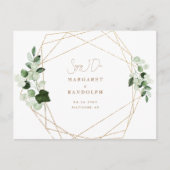 Foliage コンテンポラリー Coule写真Save the Date 案内ポストカード (正面)