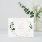 Foliage コンテンポラリー Coule写真Save the Date 案内ポストカード (スタンド正面)