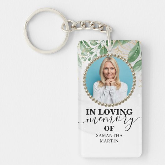 Foliage モダン Memorial Gift Keychain キーホルダー (正面)