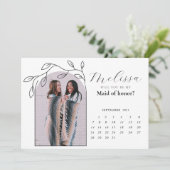 Foliage Arch モダン Bridesmaid Proposal Card 招待状 (スタンド正面)