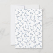 Foliage Blue Crest Wedding Save The Date セーブザデート (裏面)