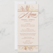 Foliage Duet Cream Botanicalのメ結婚ニュー・カード 招待状 (正面)