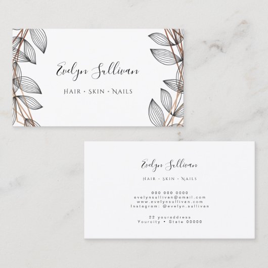 Foliage Frame名刺 名刺 (正面/裏面)