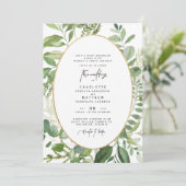 Foliage Frame Both Sets Parent結婚式招待状 招待状 (スタンド正面)