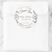 Foliage Geometric Frameありがとうございます ラウンドシール (バッグ)