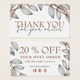 Foliage geometric frame 感謝してい you discountカード