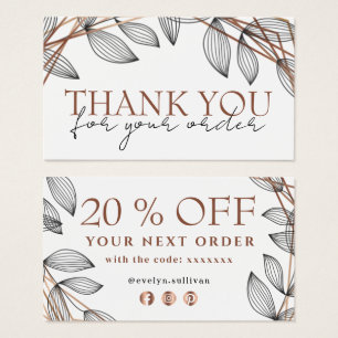 Foliage geometric frame 感謝してい you discountカード